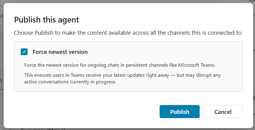 Publish this agent