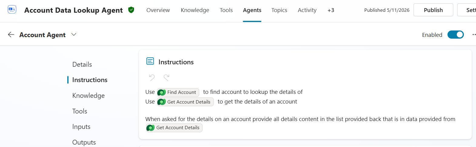 Account Agent — Instructions