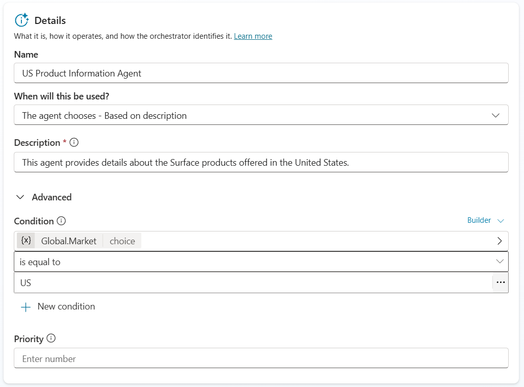 Set Child Agent Details