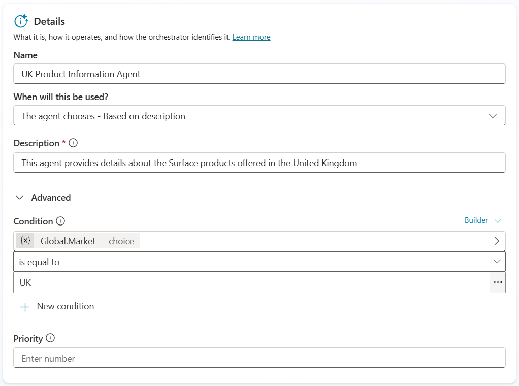 Set Child Agent Details UK
