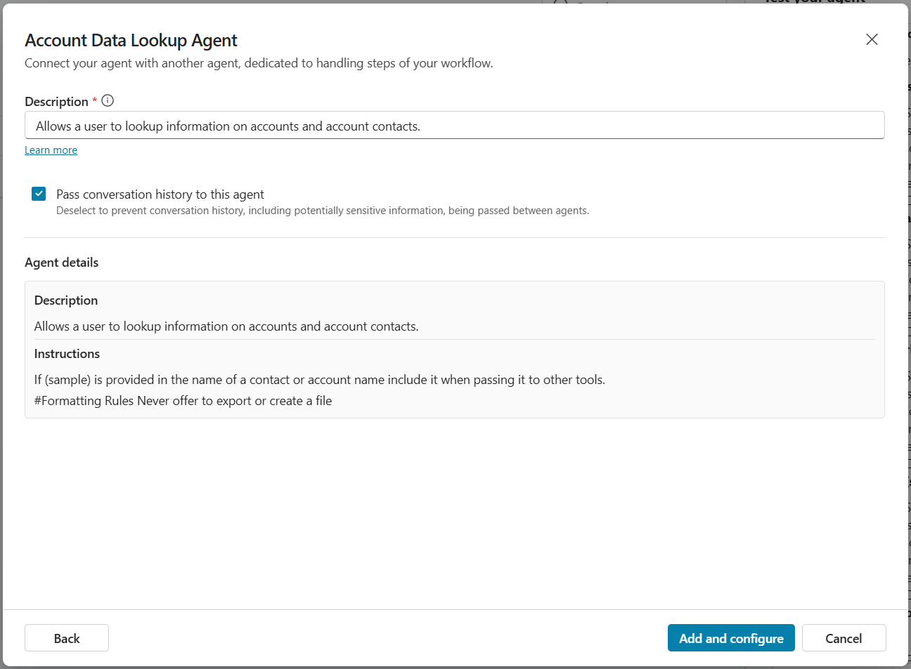 Validate Setting Connected Agent