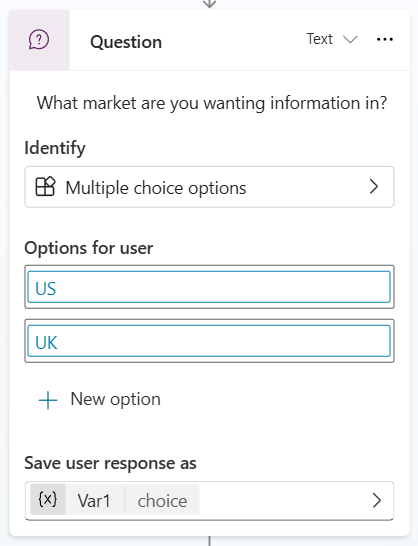 Create Question and Options