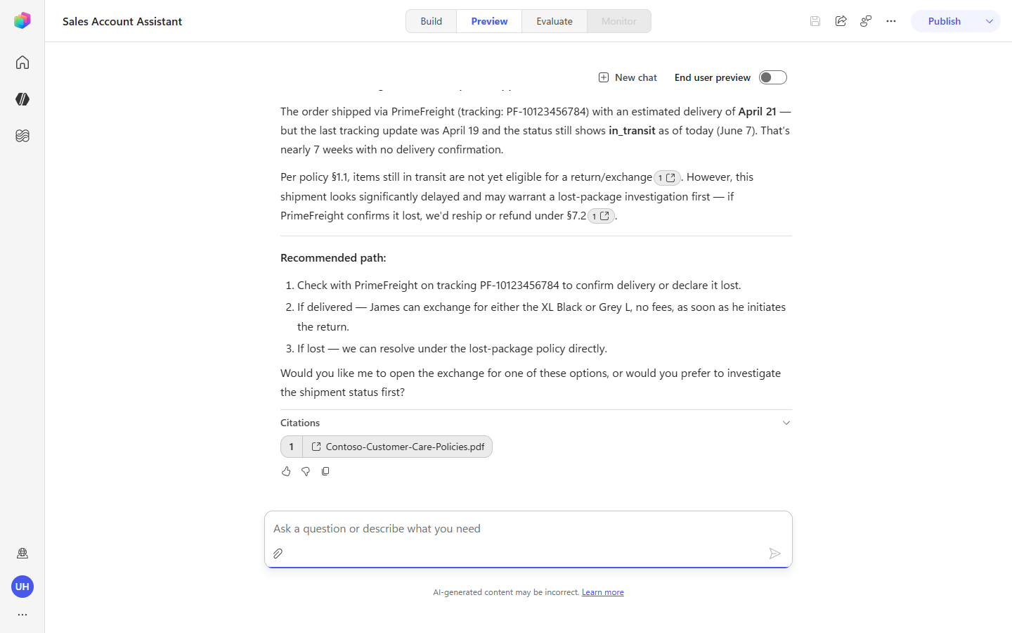 Exchange options