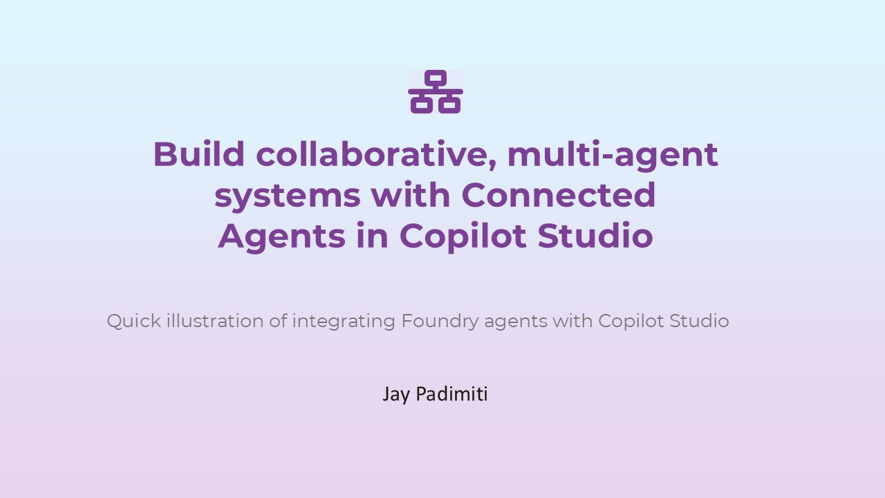 Foundry Agent connected to Copilot Studio