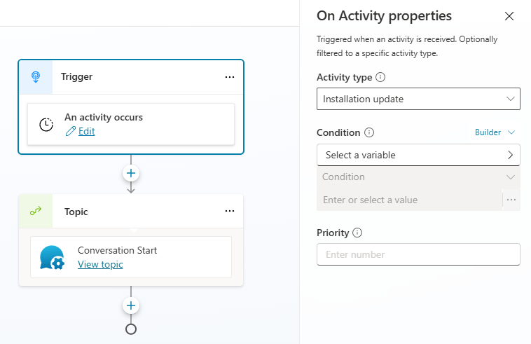 OnInstallationUpdate trigger