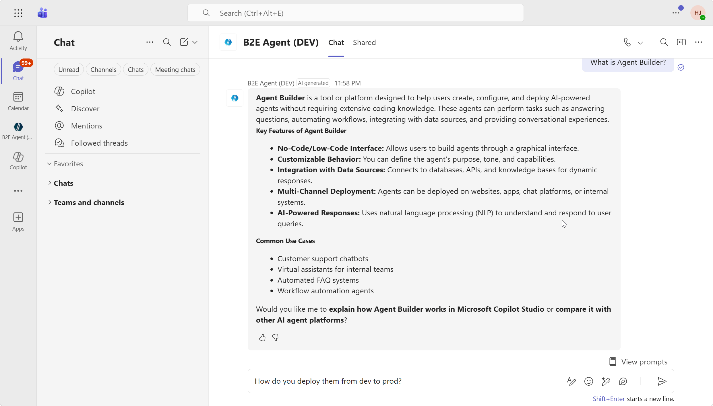 Copilot Studio Agent optimized for Microsoft