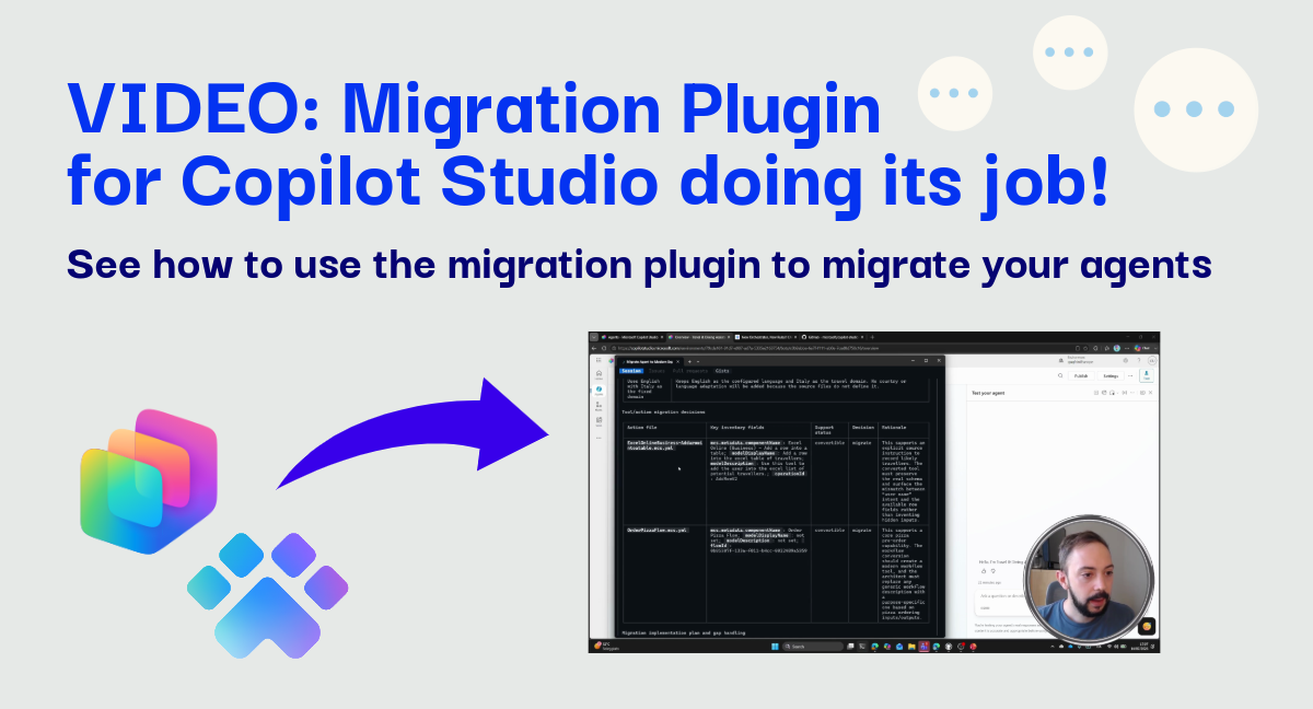 GitHub Copilot CLI migrating a classic Copilot Studio travel agent to modern orchestration