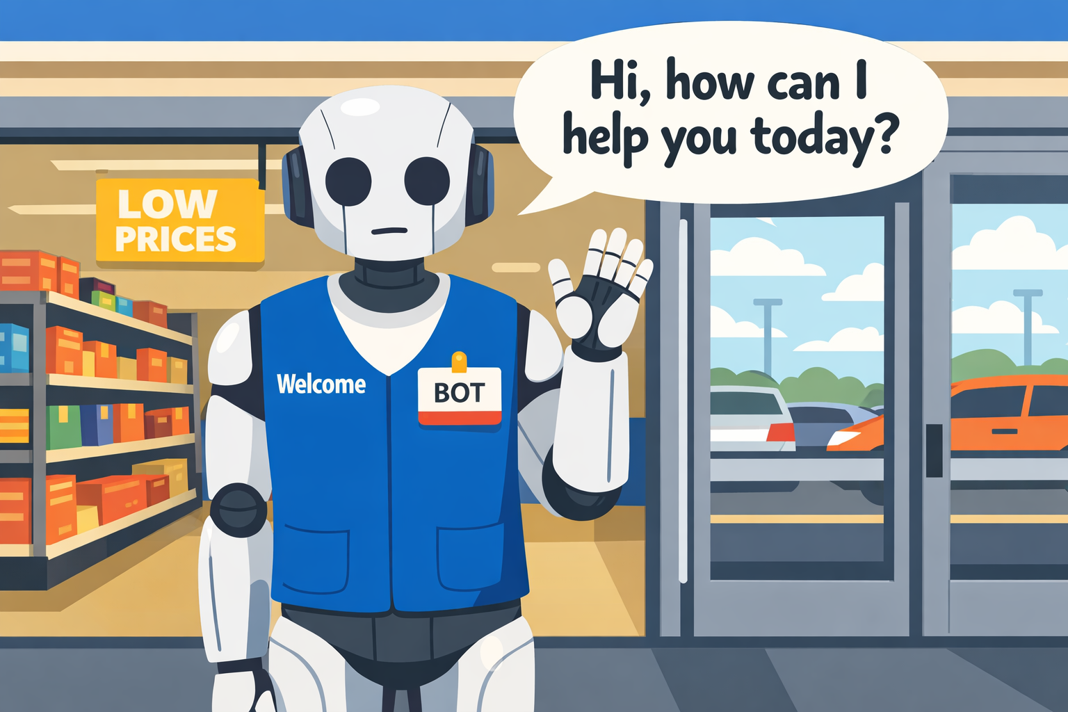 A somewhat forced welcome message