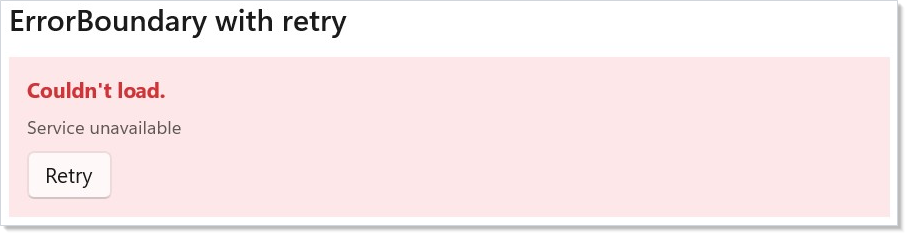 Retryable error boundary