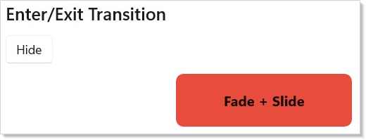 Enter/exit transition