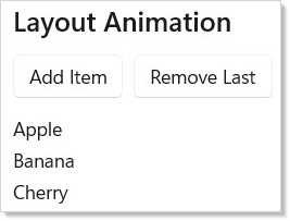 Layout animation