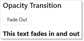 Opacity transition
