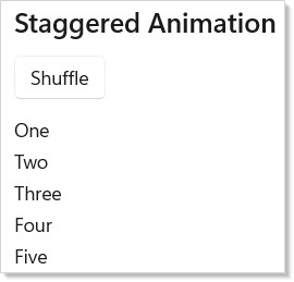 Staggered animation