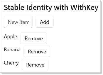 WithKey demo