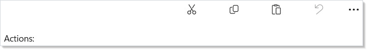 Command bar with standard commands