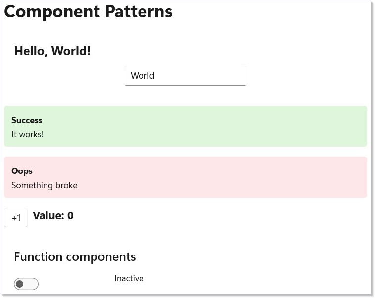Composed components