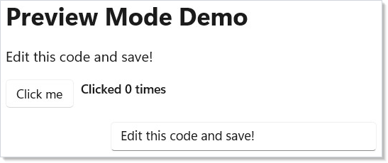 Preview mode demo