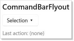 CommandBarFlyout with primary and secondary commands