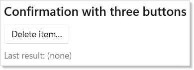 Three-button confirm dialog