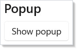 Popup anchored to a button with light-dismiss enabled