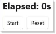 Timer counting up with start/stop