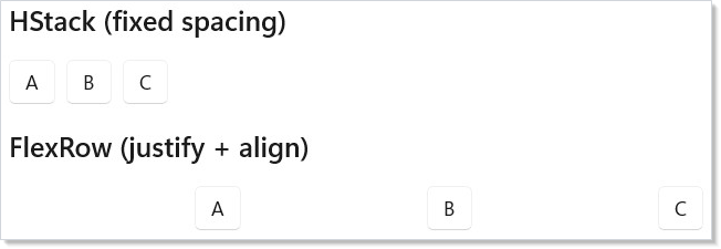 Flex vs stack comparison