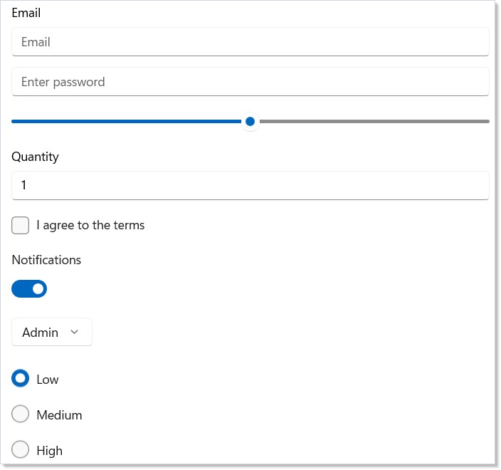 All input types