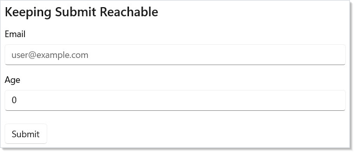Keep submit reachable