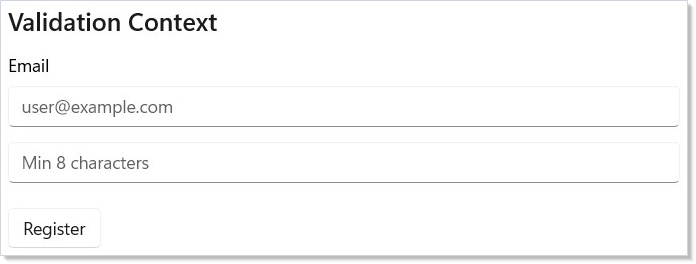 Validation context