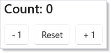 Counter with buttons
