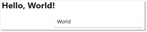 Hello World app running