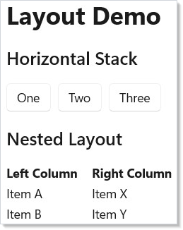 Layout demo