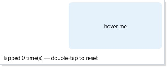 Pointer modifiers on a Border with hover, tap, and double-tap reset