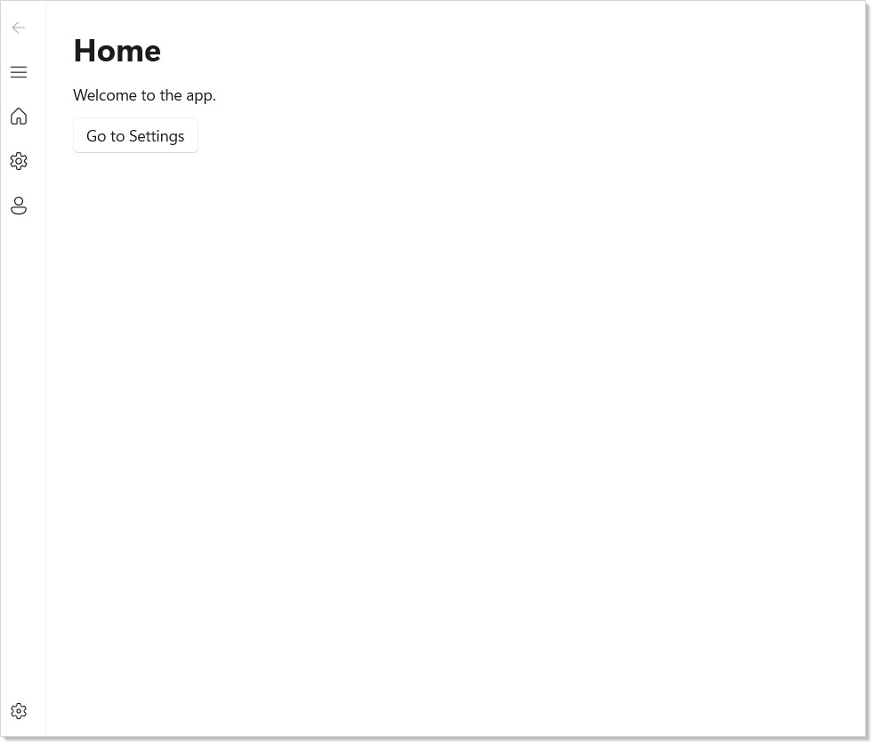 NavigationView with sidebar