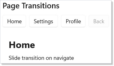 Page transitions
