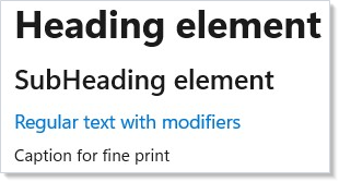 Styled text elements