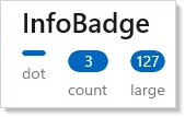 Dot, count, and large-count badges