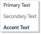 Themed text and accent background