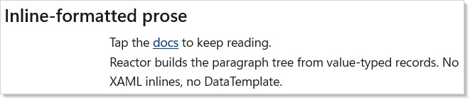 RichTextBlock with an inline hyperlink across two paragraphs