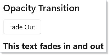Opacity transition