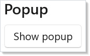 Popup anchored to a button with light-dismiss enabled