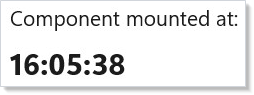 Mount effect with loaded timestamp