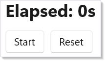 Timer counting up with start/stop