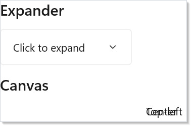 Expander and Canvas