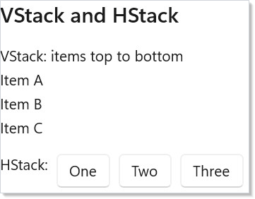 VStack and HStack