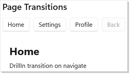 Page transitions