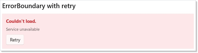 Retryable error boundary