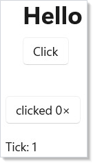 Cheat-sheet vignettes — Hello, State, Effect