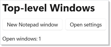 Top-level windows demo