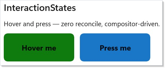 Interaction states